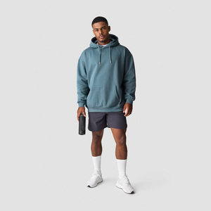 Trendy Oversized Hoodie and Short <b>Set</b> 100% Cotton Fleece Designer Streetwear Stylish Drop Shoulder Two-Piece Outfit - Product Image 4