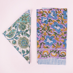 Bohemian Bandana Handkerchief Floral Pattern Casual Wear Skin-Friendly Hand Drawn Design Hair Bandana Tie - Product Image 5