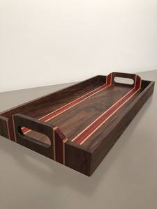 SINCERE Eco-Friendly Solid Wood Engraved Modern Luxury 7.5 Inch Round Dessert Plate <b>Snack</b> <b>Tray</b> Parties Serving Dried Fruits - Product Image 5