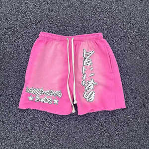 Fabricant de shorts épais en éponge française lavés à la pierre avec impression personnalisée Shorts vintage vieillis pour hommes - Product Image 2