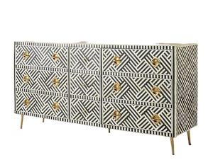 Cómoda Clásica con Incrustaciones de Hueso, Mueble de Madera Hecho a Mano para Hoteles Boutique y Uso Residencial - Product Image 5