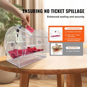 Tamburo della lotteria in acrilico professionale 2 chiavi trasparente della lotteria rotante gabbia da disegno per i biglietti 5000 200 le forniture per eventi di giochi di Bingo - Product Image 4