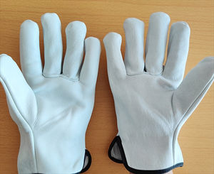 Guantes de Trabajo de Piel de Cabra con Logotipo Personalizado al por Mayor, Guantes Resistentes para Conducir Camiones, Trabajos de Almacén, Jardinería, Granja, Soldadura - Product Image 5