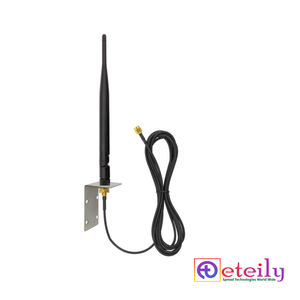 ETEILY GSM 5dBi Rubber Duck Antenna With RG174 Cable + SMA Male St. Connector (With L Bracket) for Communication Antenna - Product Image 1