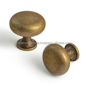 Ornate <b>Antique</b> <b>Brass</b> <b>Knobs</b> Vintage Cabinet Drawer Pull Handles Luxury Furniture Hardware Accessories Unique Decorative Finish - Product Image 2