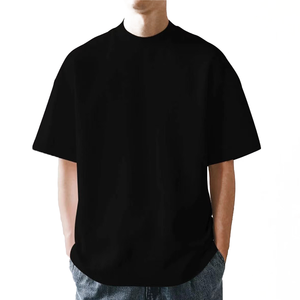 Camiseta Blanca Lisa Oversize de Algodón 100% de 305 g/m² para Hombre, con Estampado Personalizado en Relieve, Venta al por Mayor - Product Image 2