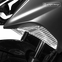 AJ LIGHT DESIGN AJF1-TUL Système de clignotants LED à double flux avec indicateur de direction Droit/Gauche pour motos Garantie 12 mois