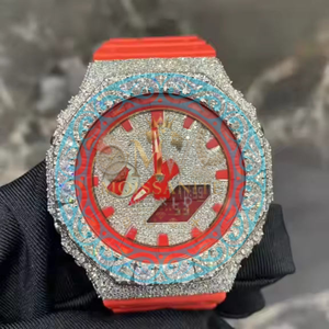 Montre-bracelet à mouvement automatique Paramount, en alliage, avec diamant Moissanite couleur D VVS1, verre traité, aiguille de luxe, bracelet 20mm - Product Image 1