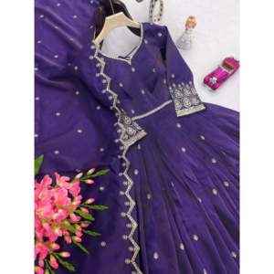 Ensemble de robe de soirée, tenue de fête de créateur, haut Lengha et dupatta UC-418 - Product Image 1