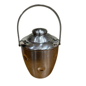 Seau à glace en cuivre martelé double paroi en acier inoxydable avec poignées pour bars, fêtes et hôtels – Vente en gros - Product Image 5