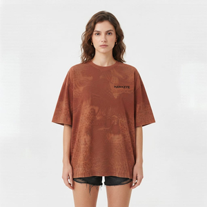 เสื้อยืดโอเวอร์ไซส์ปักลายสไตล์วินเทจคุณภาพสูงสำหรับผู้หญิง ทรงหลวม สวมใส่สบาย เหมาะสำหรับฤดูร้อน - Product Image 4