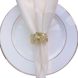 Elegante Juego de Anillos para Servilletas Reutilizables con Acabado Metálico, Accesorios para Mesa de Comedor para Bodas y Eventos Especiales - Product Image 4