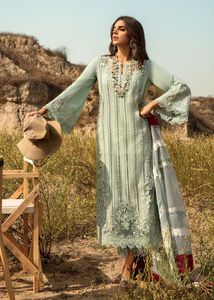 Wholesale 2026 Original Branded Pakistani <b>3</b>-Piece Lawn Suits Neck Embroidered Party Wedding Wear Collection Lace Button OEM - Product Image 4