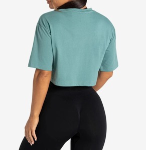 เสื้อยืดโอเวอร์ไซส์ผ้าฝ้าย 100% ระบายอากาศดี สไตล์คู่รัก สำหรับฤดูร้อน  พร้อมปักโลโก้ตามสั่ง ขายส่งเสื้อยืดผู้หญิงเท่ๆ - Product Image 4