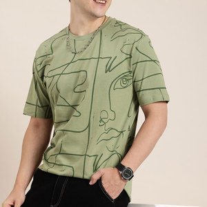เสื้อยืดผู้ชายทรงหลวม 250 GSM ผ้าวินเทจฟอกสี หนัก คอกลม หรูหรา ไซส์ใหญ่พิเศษ - Product Image 3