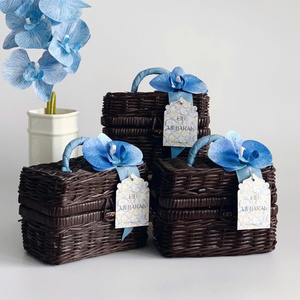 Premium Rattan <b>Ramadan</b> <b>Gift</b> Basket Handmade Natural Woven <b>Gift</b> <b>Box</b> for Eid Mubarak Corporate <b>Gifts</b> Luxury Packaging OEM ODM - Product Image 1