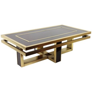 Table d'appoint moderne en métal argenté, style mobilier de salon, ronde, avec pieds en métal. - Product Image 3