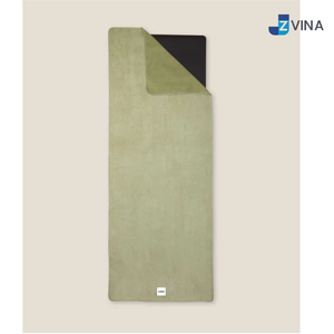 Tapis de yoga rectangulaire en suède antidérapant avec grip personnalisé en silicone vert universel pour la maison, la salle de sport et le Pilates - Product Image 2