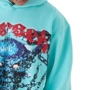 Printed Custom Graphic Hoodie High Quality Wholesale OEM Logo Printing 100% Cotton Fleece Streetwear Men's Best Selling Apparel - Product Image 5