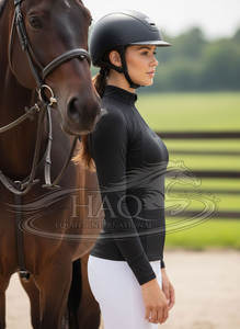 Haut technique d'équitation pour femme à manches longues, sous-couche d'entraînement, vêtement équestre, haut de performance OEM - Product Image 4