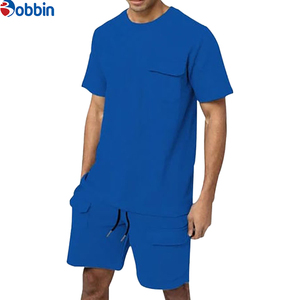 Comfortable and Breathable Unisex Outfit Cargo Shorts Set New Summer Collection Customized Trade Men's Plus Size Jogger Set - Product Image 3