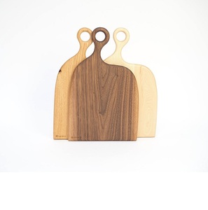 Planche à découper en bois de manguier, forme rectangulaire, avec poignée, pour usage en cuisine, planche à découper artisanale pour salades et viandes, en solde - Product Image 2