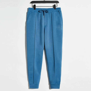 Ensemble de survêtement décontracté à capuche en molleton 100 % coton biologique pour homme, deux pièces, couleur unie, personnalisable, pour le sport et le jogging - Product Image 3