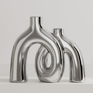 Contemporary Modern Eco-Friendly Luxury Aluminium Handmade Floor <b>Vase</b> <b>Gold</b> Finish Customizable Indoor Living Room Office Wedding - Product Image 3