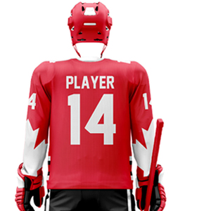Maillot de hockey sur glace personnalisé de haute qualité avec logo frontal, en coton/fibre de bambou, séchage rapide, manches courtes, broderie 3D, en vente - Product Image 4