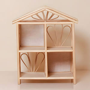 Maison de poupée écologique en rotin, jouet d'imaginaire pour enfants, meilleur choix, prix le plus bas - Product Image 6