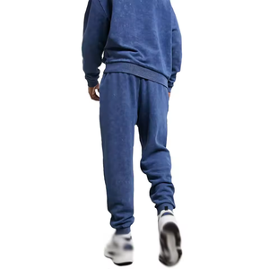 Ensemble de survêtement en molleton graphite pour homme, sweat-shirt à capuche et pantalon de jogging, deux pièces, vêtements de sport d'hiver - Product Image 2