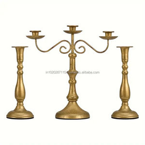 Candelabros de latón de diseño auténtico con elegancia artesanal hechos para decoradores de interiores y Bodas de lujo - Product Image 6