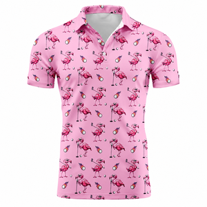 Polo de Golf con Cierre de Cremallera de un Cuarto para Hombre y Mujer, Estampado Floral, Manga Larga, Protección UV, Secado Rápido, Elástico - Product Image 1