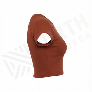 เสื้อครอปท็อปผ้าฝ้ายสีพื้นสำหรับผู้หญิง สไตล์ฮิปฮอป สตรีทแวร์ ออกกำลังกาย ฟิตเนส แอคทีฟแวร์ สำหรับฤดูร้อน - Product Image 3