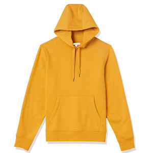 Sweat-shirt à capuche pour homme 2026, couleur unie, 100 % polyester polaire, pull décontracté jaune, coupe classique, pour l'automne, ODM 350 grammes - Product Image 2