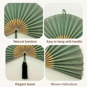 Decoración de Pared con Abanico de Bambú Estilo Boho, Adorno Tejido para Colgar en la Pared Estilo Verano, Abanico de Bambú para Cabecera, Regalo de Arte Natural para Pared - Product Image 2