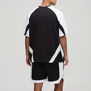 Conjunto Deportivo de Dos Piezas para Hombre, Estilo Streetwear, Color Sólido, Lavado Ácido, Chaleco con Cuello Alto, Pantalones Cortos Finos, Sin Mangas, Poliéster/Nailon - Product Image 3