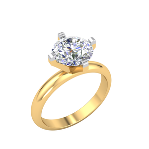 Anillo de Diamante Cultivado en Laboratorio de 1.85ct, Color E, Chapado en Rodio, Oro Blanco/Amarillo de 10k, Joyería de Lujo Personalizada Divya Creations, Certificado IGI - Product Image 1