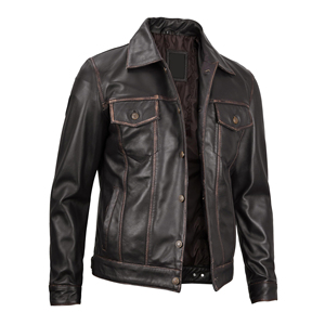 Men's Black PU <b>Leather</b> Casual <b>Jacket</b> Moto Biker Style Stand Collar Zipper Closure Regular Fit Winter Windproof Breathable - Product Image 4