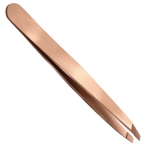 Logo personnalisé, poignée antidérapante, meilleur fournisseur, qualité supérieure, outils de beauté en acier inoxydable durables, pointe inclinée pour l'épilation - Product Image 1