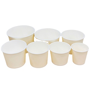 ถ้วยไอศกรีมกระดาษสังเคราะห์แบบย่อยสลายได้ผนังเดียวพร้อมฝาปิดกระดาษ - Product Image 4