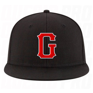 Casquette de baseball structurée unisexe personnalisée noire, rouge et blanche, brodée, ajustable, style streetwear, visière plate, mode hip-hop - Product Image 2