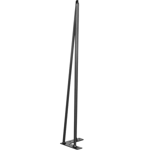 20" Hairpin Table Legs 3 Robs Set 4 880lbs Load Capacity <b>Black</b> Heavy Duty Stainless Steel Modern DIY Dining Desk EDPTBL017 - Product Image 3