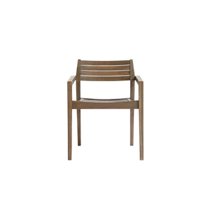 <b>Stackable</b> <b>Outdoor</b> Dining <b>Chair</b> with Solid Teak Wood Seat Dark Brown Hand-Applied Oil Finish Eco-Friendly Durable & Comfortable - Product Image 3