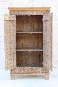 Haswani Handicrafts <b>Rustic</b> Distressed wooden Pitara Almirah <b>Cabinet</b> - Product Image 3