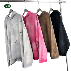 Sudadera con Capucha Unisex de Invierno de Alta Calidad, Tejido Grueso de Felpa, Poliéster/Algodón, Estampado Vintage Personalizado, Lavado Ácido, Corte Regular - Product Image 1