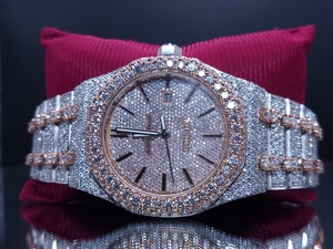 Reloj de Pulsera Automático de Lujo con Diamantes, Personalizado, de Alta Calidad, Vvs, Estilo Hip Hop, con Cristales de Moissanita, de Acero Inoxidable, Analógico, para Hombre - Product Image 2