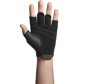 Sweat-Proof Fingerless Fitness Gloves with Perforated Grip - Genuine Leather Padded Palm Gym Gloves for Men & Women - Product Image 4