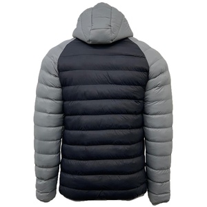 GENERSA SPORTS New Fashion Hot Sale Plus Size <b>Men's</b> Winter Hooded Bubble Puffer Outdoor Quilted <b>Jacket</b> Stand Collar Front Logo - Product Image 4