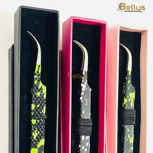 Pinzas Curvas Premium para Pestañas, Juego de Herramientas de Acero Inoxidable para Pestañas con Caja de Almacenamiento Protectora - Product Image 1